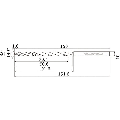 MHS0860L090B CARB DRILL