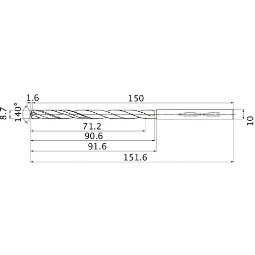 MHS0870L090B CARB DRILL