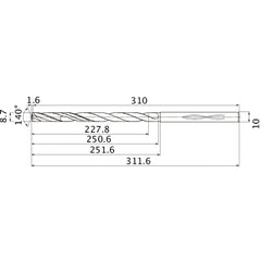 MHS0870L250B CARB DRILL