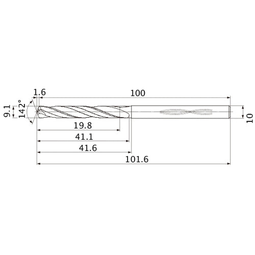 MHS0910L040B CARB DRILL