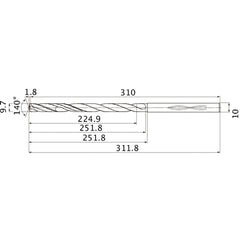 MHS0970L250B CARB DRILL