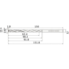 MHS1010L090B CARB DRILL