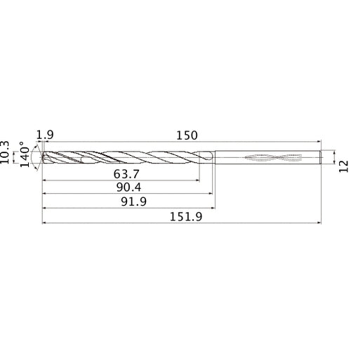 MHS1030L090B CARB DRILL