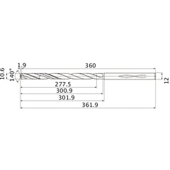 MHS1060L300B CARB DRILL