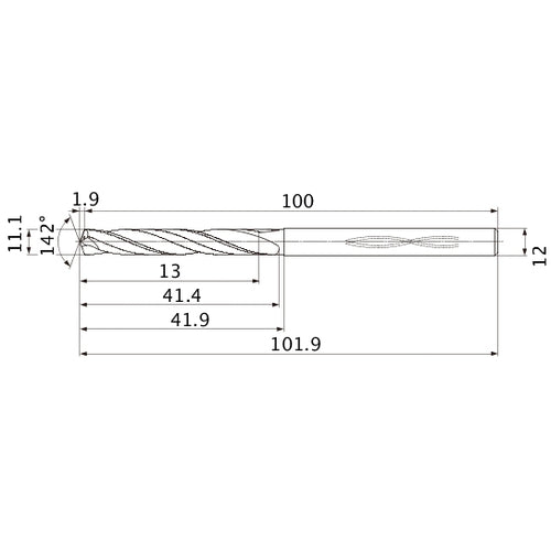 MHS1110L040B CARB DRILL