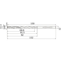 MHS1110L090B CARB DRILL