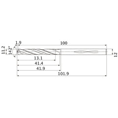 MHS1120L040B CARB DRILL