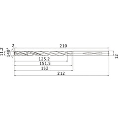 MHS1120L150B CARB DRILL