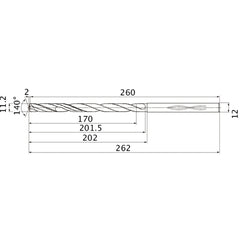 MHS1120L200B CARB DRILL