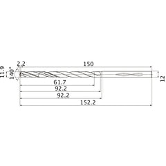 MHS1190L090B CARB DRILL