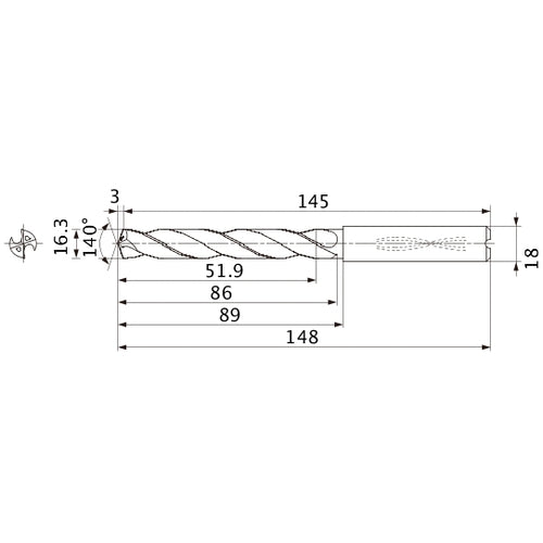 MMS1630X3DB CARB DRILL