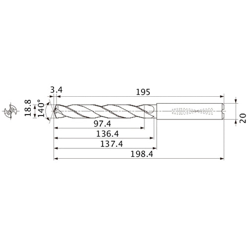 MMS1880X5DB CARB DRILL