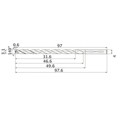 MNS0310X10DB CARB DRILL