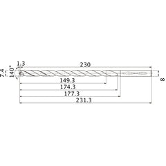 MNS0740X20DB CARB DRILL
