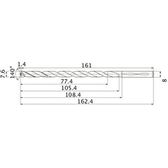 MNS0760X10DB CARB DRILL
