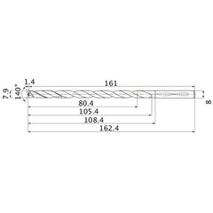 MNS0790X10DB CARB DRILL