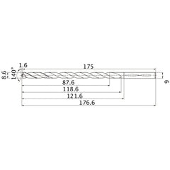 MNS0860X10DB CARB DRILL