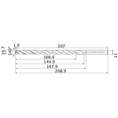 MNS1070X10DB CARB DRILL