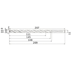 MNS1090X10DB CARB DRILL