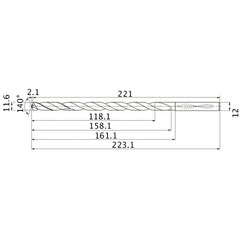 MNS1160X10DB CARB DRILL