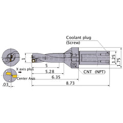 MVX1000X5C125 INDEXABLE DRILL