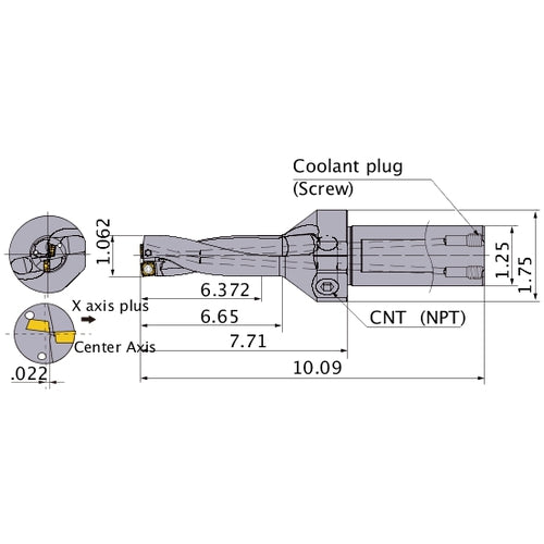 MVX1062X6C125 INDEXABLE DRILL