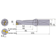 MVX1800X3F25 INDEXABLE DRILL
