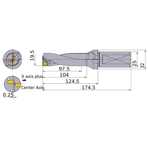 MVX1950X5F25 INDX DRILL