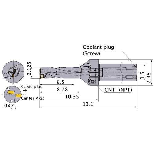 MVX2125X4C150 INDEXABLE DRILL