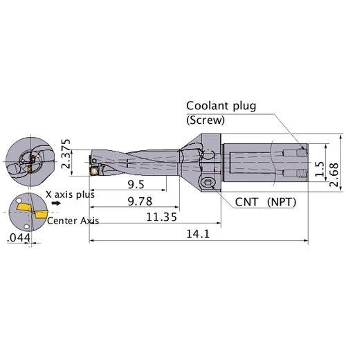 MVX2375X4C150 INDEXABLE DRILL
