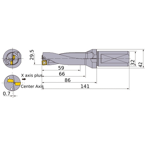MVX2950X2F32 INDEXABLE DRILL