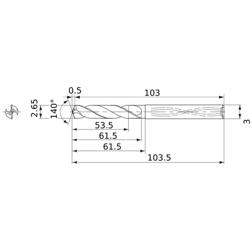 MWS0265X20DB CARB DRILL