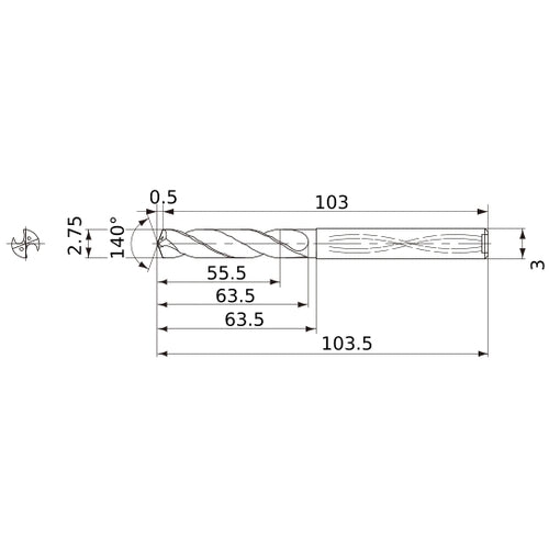MWS0275X20DB CARB DRILL