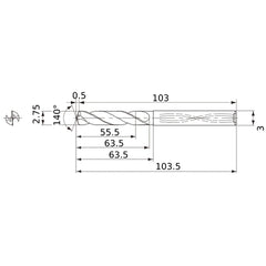 MWS0275X20DB CARB DRILL