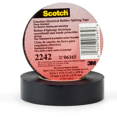‎3M Linerless Electrical Rubber Tape 2242 1-1/2″ × 15 ft 1″ core Black - Americas Industrial Supply