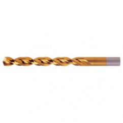 #32 RHS / RHC HSS-CO 8% (M42) 135 Degree Split Point Q-Cobalt Wide Land Parabolic Jobber Drill - TiN - Americas Industrial Supply