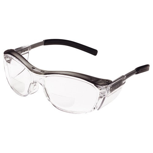 ‎3M Nuvo Reader Protective Eyewear 11435-00000-20 Clear Lens Gray Frame +2.0 Diopter - Americas Industrial Supply