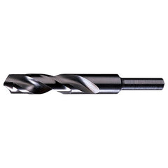 41/64 RHS / RHC HSS 118 Degree Radial Point 1/2″ Reduced Shank Silver & Deming Drill - Steam Oxide - Exact Industrial Supply