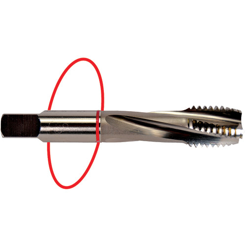 ‎10-32 Dia-H3-3 FL-Std Spiral FL Tap - Red Ring - Americas Industrial Supply