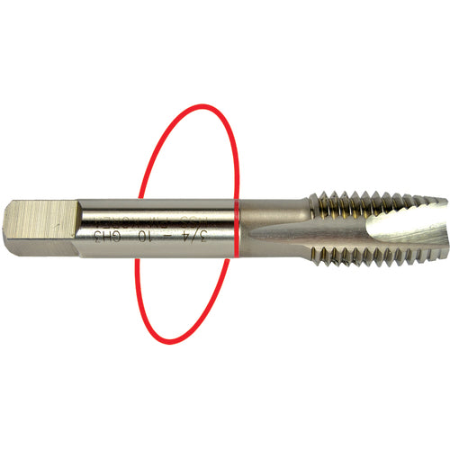‎4-40 Dia-H2-2 FL-Std Spiral Point Tap - Red Ring - Americas Industrial Supply