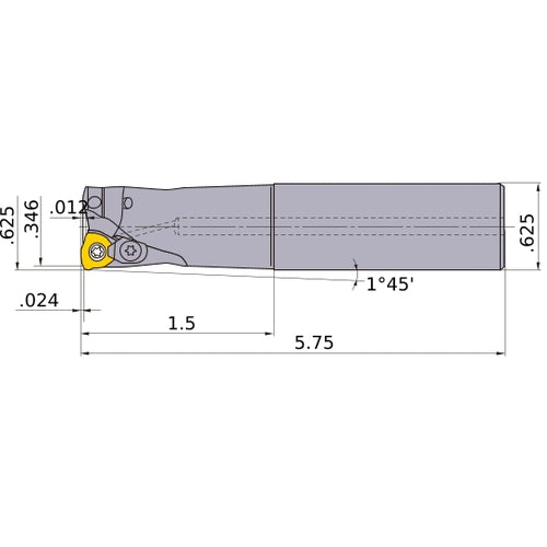 AJXU06R102SA10M INDEXABLE ENDMILL