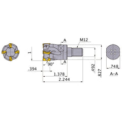 APX3000UR164AM12A35 INDX END MILL