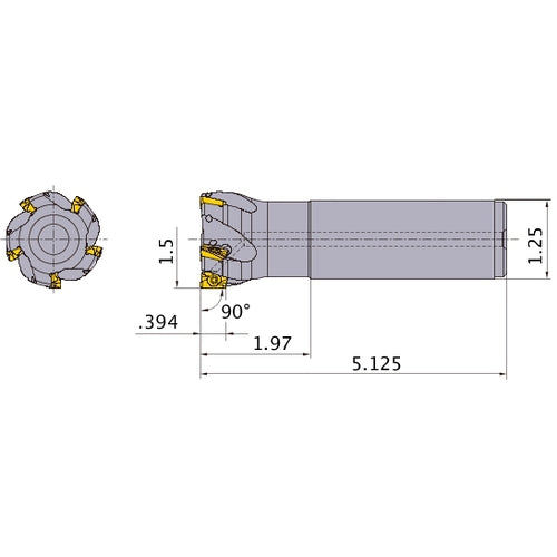 APX3000UR246SA20SB INDEXABLE ENDMIL