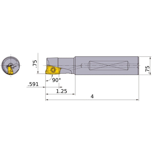 APX4000UR121FA12SB INDEXABLE ENDMIL