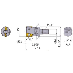 APX4000UR203AM16A40 INDX END MILL