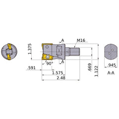 APX4000UR223AM16A40 INDX END MILL
