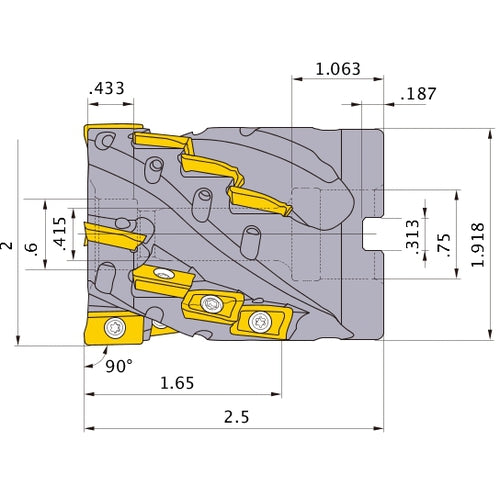 APX4KUR0209A16A FACE MILL