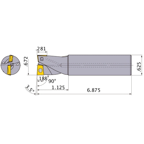 AQXUR112SA10L INDEXABLE ENDMILL