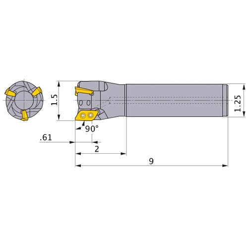 AXD4000UR243SA20LA INDEXABLE ENDMIL