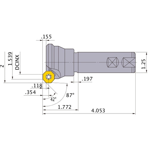 BOER322W20 INDEXABLE ENDMILL